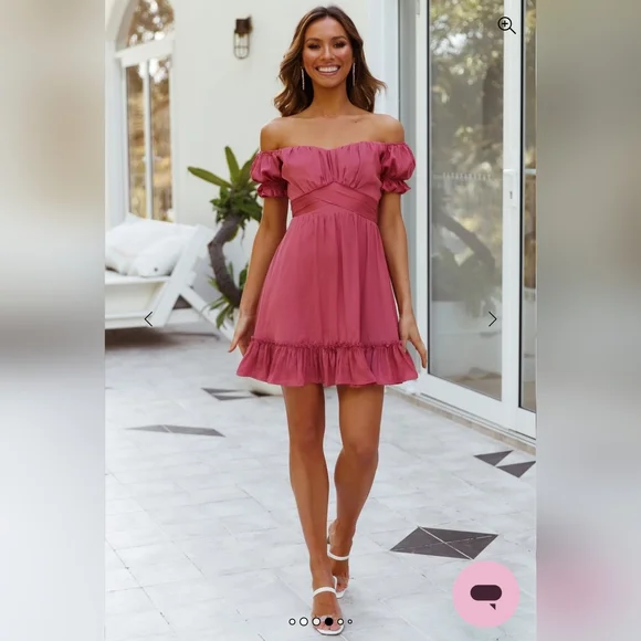 Hello Molly Women's Camara Shy Rose Mini Dress Size 4 - Picture 6 of 16